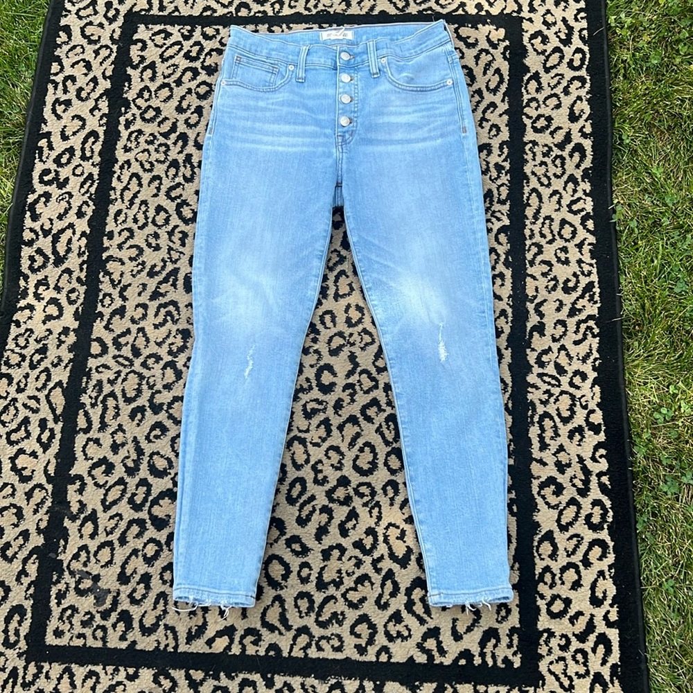 Madewell 9” high-rise skinny button up jeans size 29t